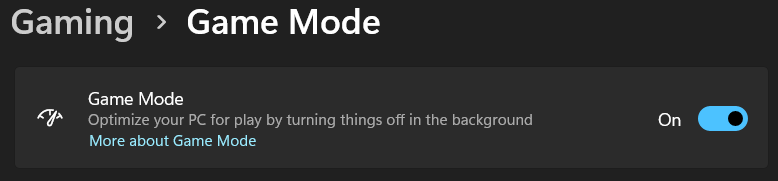 Game Mode